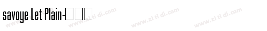 savoye Let Plain字体转换